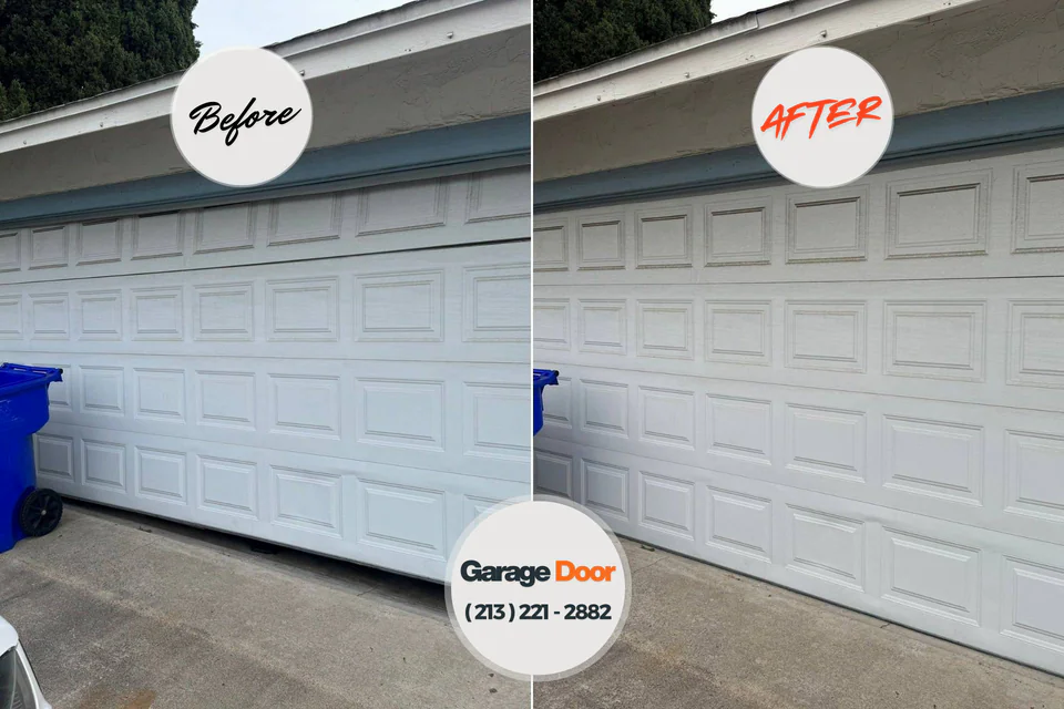 Before and after: garage door installation Mount Gilead, NC
